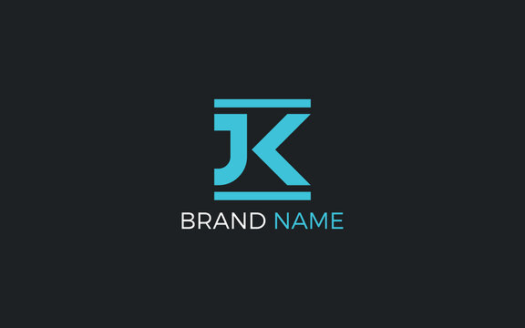 Letter J and K logo formed with simple and modern shape