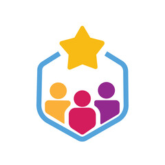 client loyalty or customer satisfaction icon. concept of positive testimonial for great effective business. flat style trend modern membership logotype graphic design web element isolated on white