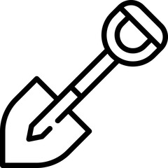 shovel line icon