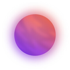 Shiny Orange Purple Glowing Star Planet Illustration Science Cosmos Colorful Gradient