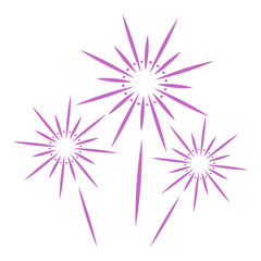 Purple Flat Firework Icon 6