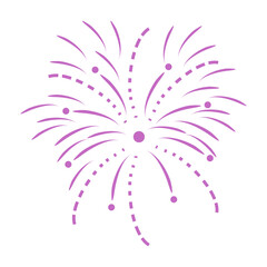 Purple Flat Firework Icon 2