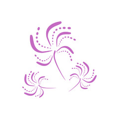 Purple Flat Firework Icon 1