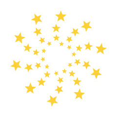 Yellow Flat Firework Icon 4