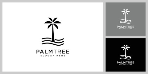Fototapeta na wymiar palm tree logo vector design