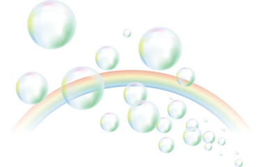 シャボン玉と虹