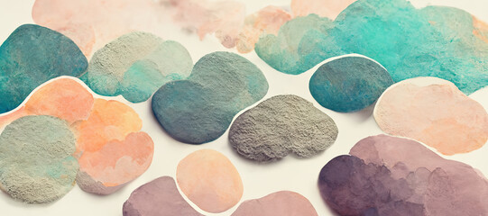 colorful pastel textured blob background