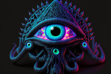 Eye Tentacle Monster - Generative AI