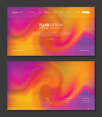 Abstract multi-color gradient vector cover illustration set. As a background for business brochures, cards, packages, website web landing page template and posters.	
