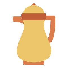 islamic teapot flat icon
