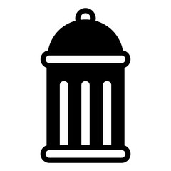 Islamic lantern solid icon