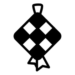 islamic ketupat solid icon