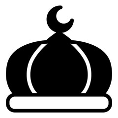 islamic dome solid icon