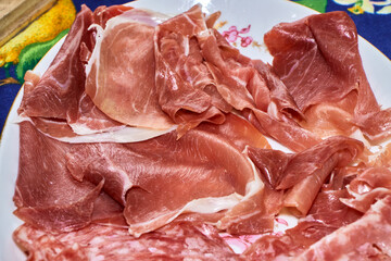 cold cuts served on a dish