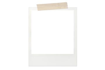 テープで留められたポラロイド写真の画像合成用フレーム