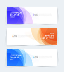 Geometric banner design with Vector presentation template.