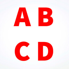 red and white numbers