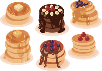 おいしいパンケーキイラスト