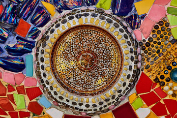 Tile wall of variation colors of artifact