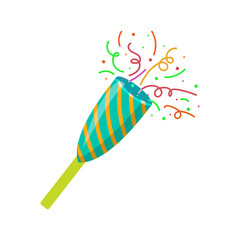 Obraz premium Confetti vector illustration decoration design for birthday, event, anniversary. Colorful element ribbon decorate.