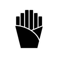 Fried fries icon vector design template