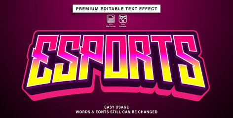 editable text effect esports