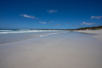 Fototapeta na wymiar The beach at Vivonne Bay on Kangaroo Island in South Australia