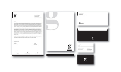 Minimalist Brand Identity Stationery set design. Minimalist Stationery design. Modern stationery set.
