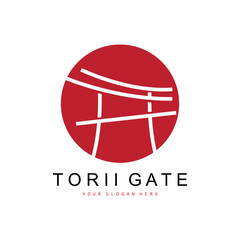 Torii Gate Logo, Japanese Building Design, China Icon Vector, Illustration Template icon