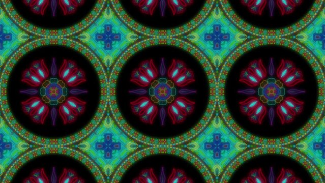 Hungarian Embroidery Kaleidoscope Animation loop