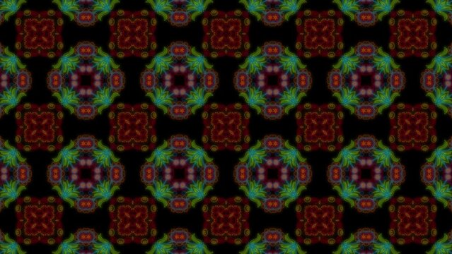 Hungarian Embroidery Kaleidoscope Animation loop