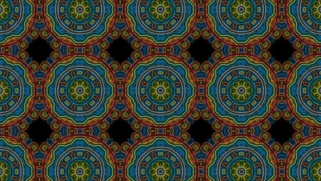 Hungarian Embroidery Kaleidoscope Animation loop