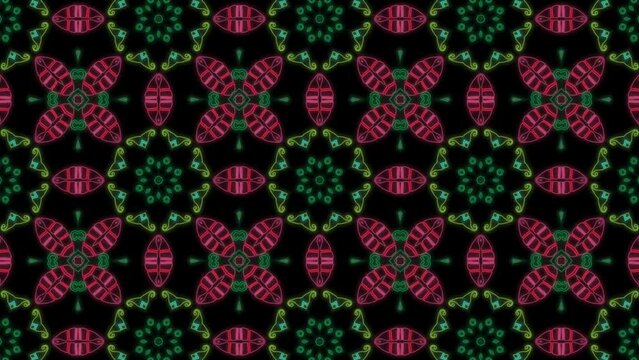 Hungarian Embroidery Kaleidoscope Animation loop