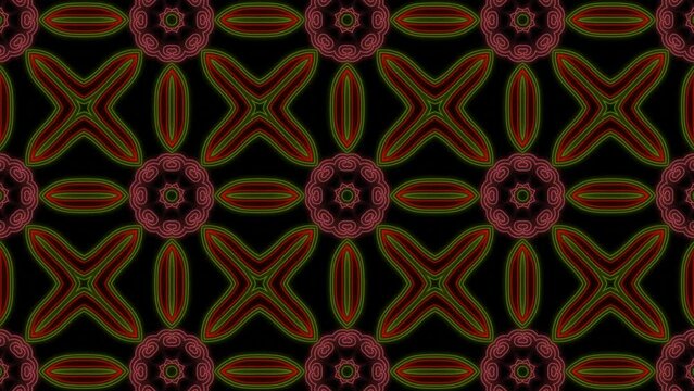 Hungarian Embroidery Kaleidoscope Animation loop