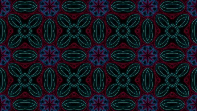Hungarian Embroidery Kaleidoscope Animation loop