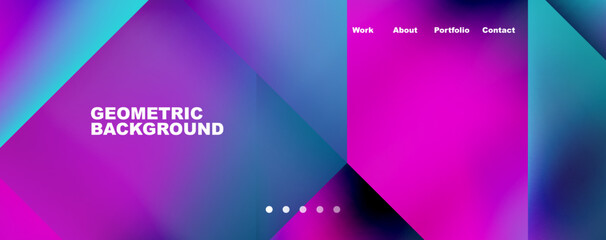 Trendy minimal geometric composition abstract background. Triangle fluid bright colors backdrop. Vector Illustration For Wallpaper, Banner, Background, Card, Book Illustration, landing page