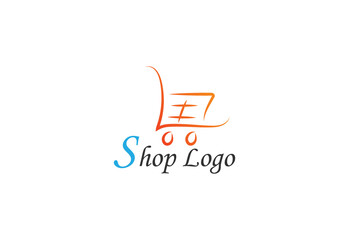 Shop logo design vector. shopping logo.