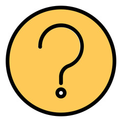 question color line icon
