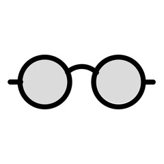 eyeglasses color line icon