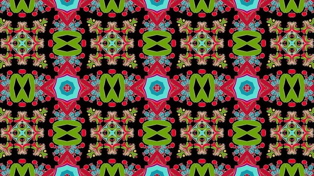 Hungarian Embroidery Kaleidoscope Animation loop