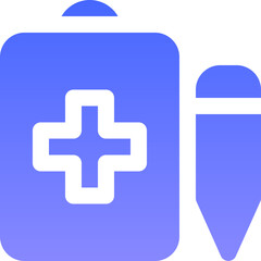 clipboard flat gradient icon