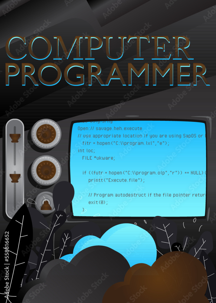 Poster luxury deluxe computer programmer background vector illustration. abstract event poster template for