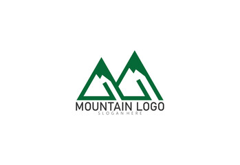 Mountain icon illustration isolated vector sign symbol.