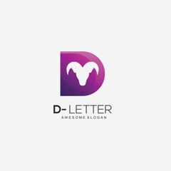 letter d logo gradient colorful design