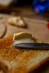 a sandwich for a morning breakfast at home and at work