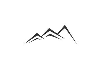 Mountain icon illustration isolated vector sign symbol.