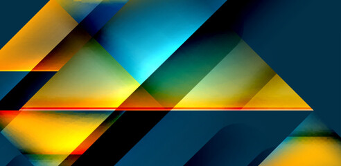 Dynamic triangle design with fluid gradient colors abstract background