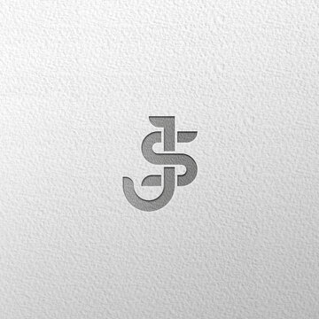 logo letter JS mockup