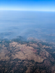 Fototapeta na wymiar India, Bangalore to Mumbai, a view of a mountain