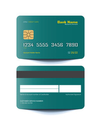 ATM Credit and Debit  Card Template